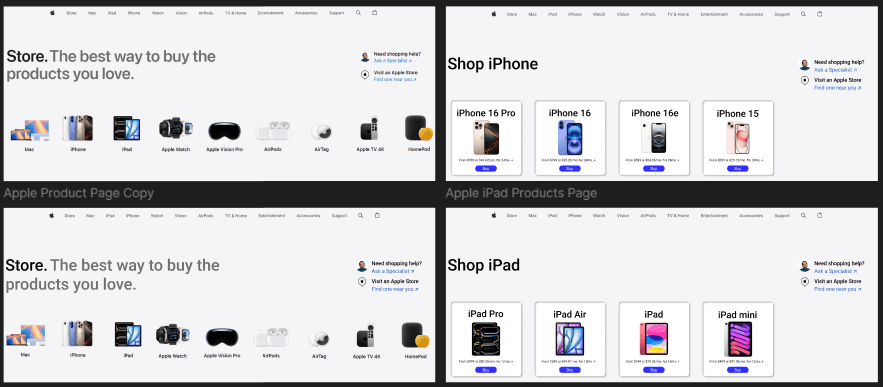 Apple Product Page